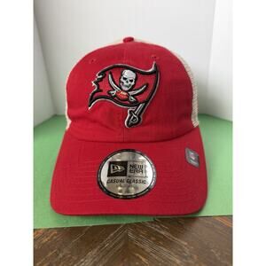 Men's New Era Red/White Tampa Bay Buccaneers Flag 9TWENTY Trucker Snapback Hat
